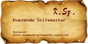Kuszenda Szilveszter névjegykártya